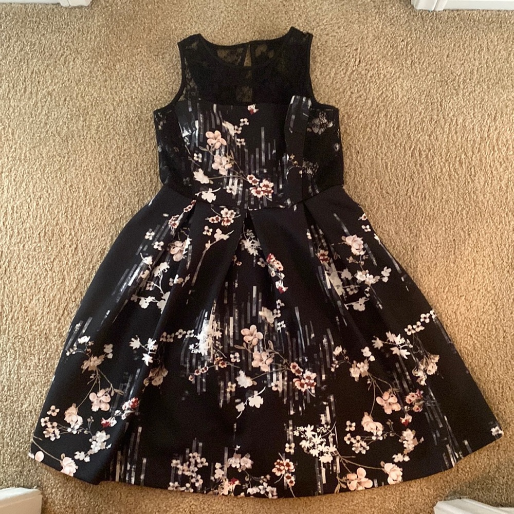 White House Black Market fit and flare dress with pockets.